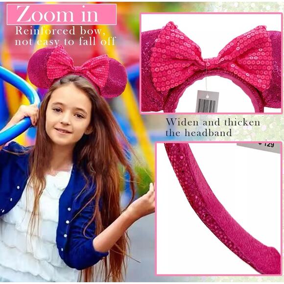 NWT Disney Parks Imagination Sequence 2019 Park Ears Headband Hot Pink NEW - Picture 6 of 7